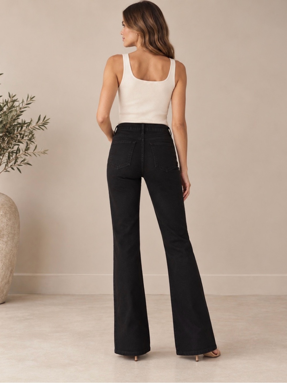 FRAME The Arrow High Rise Bootcut Jeans Black Size 29 Stretch Denim - Picture 2 of 12